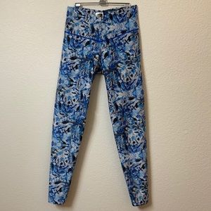 Bon Bon Up blue black silver print legging size L